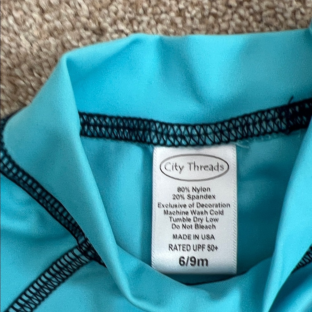 Kids Swim Rash Guard - Blue - Picture 3 of 3